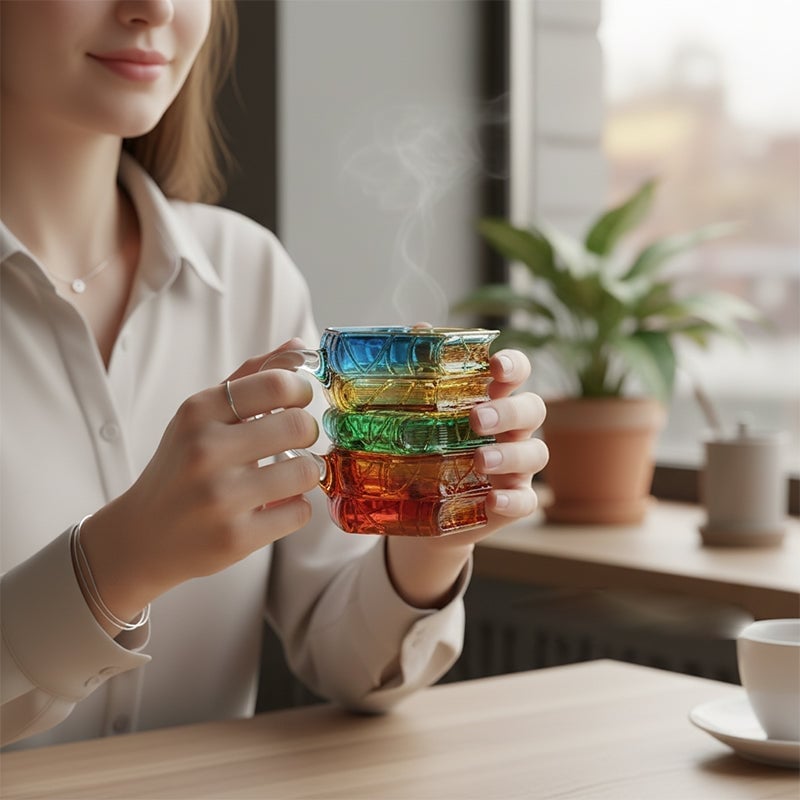 Hand-painted Book Coffee Cup-2