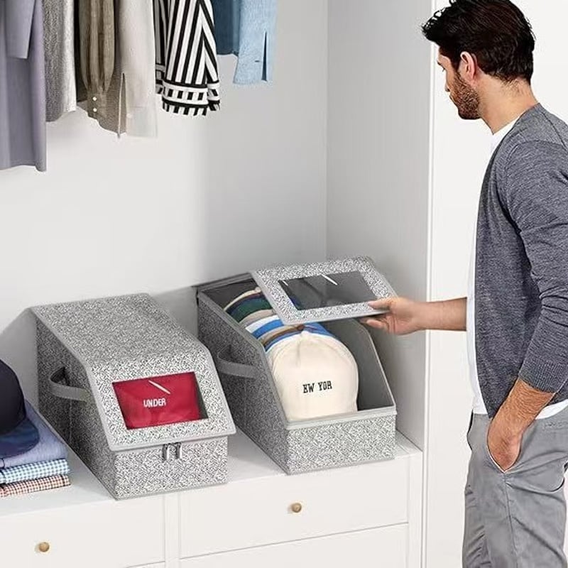 Multifunctional Foldable Dust Hat Storage Box