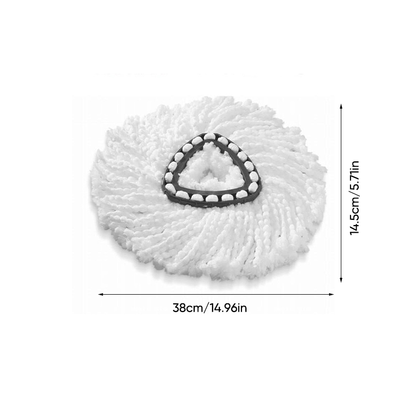 Triangular disc floor brush rotating mop head