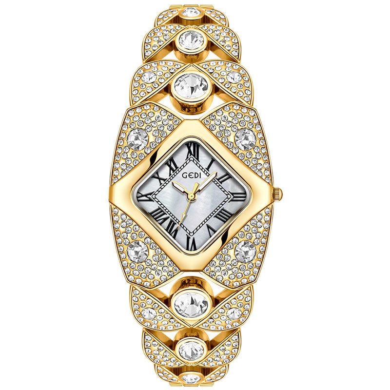 Luxury Full Diamond Bangle Bracelet Watch
