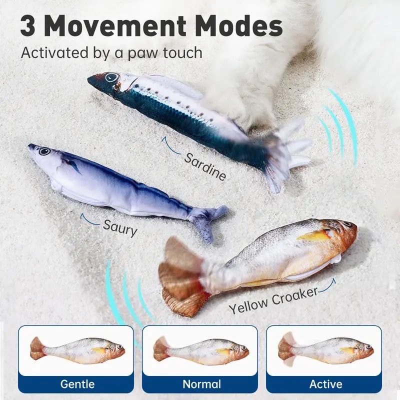 Flopping Fish Realistic Flopping Fish Cat Toy – moonycozy