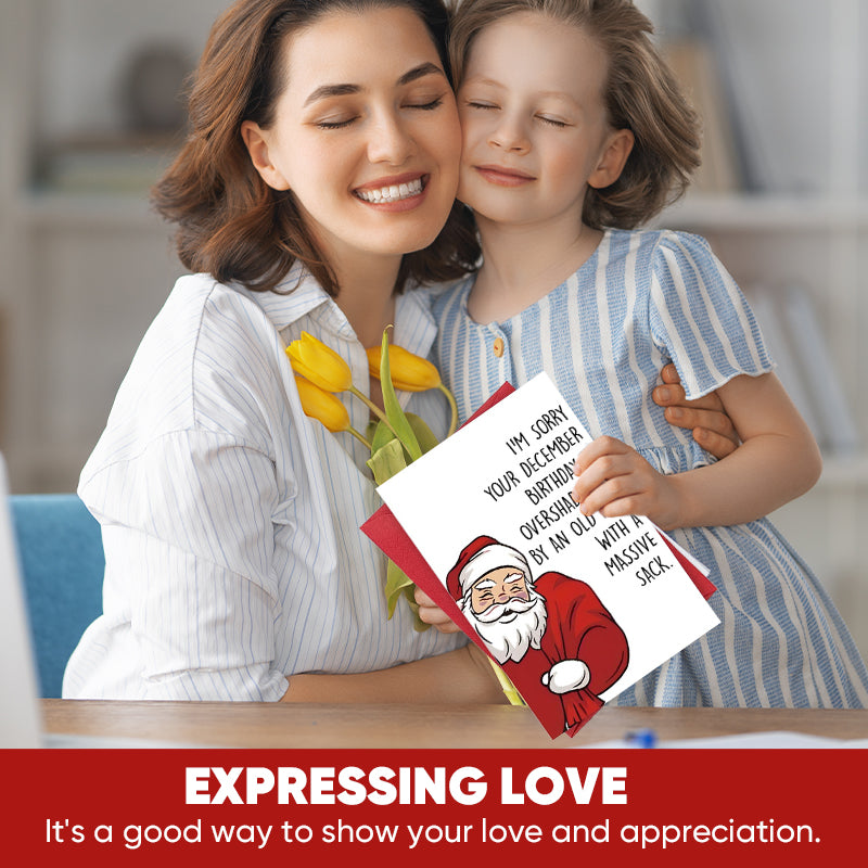 Cartoon Santa Claus Birthday Card