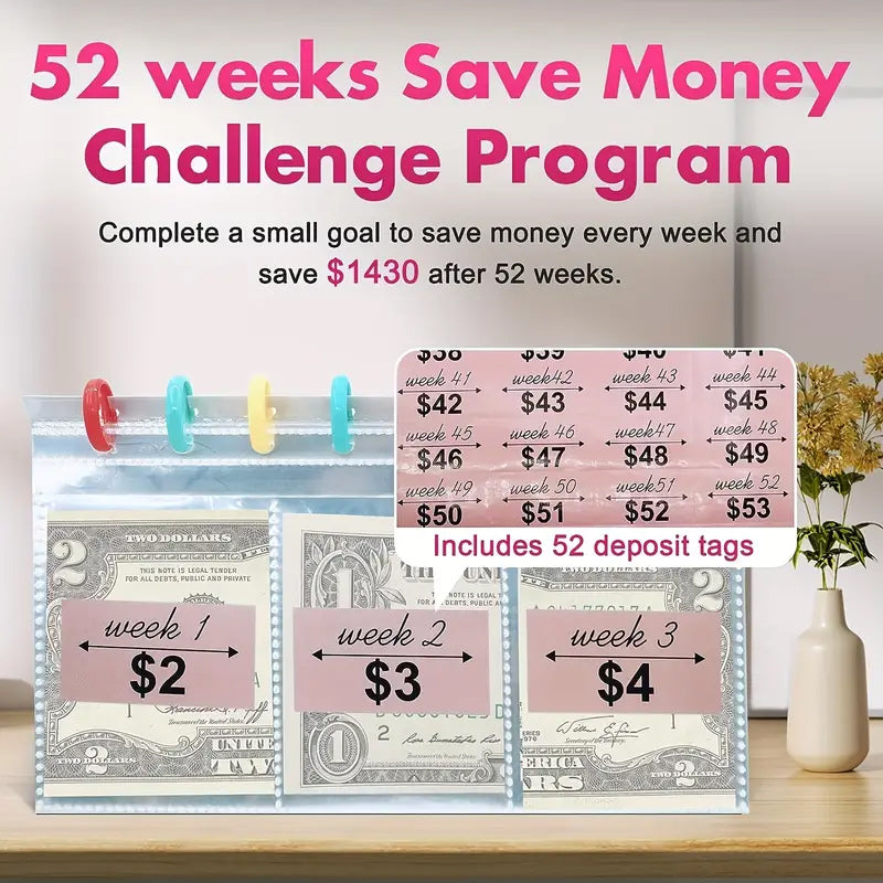 📒 Savings Binder l 52 Week Savings Challenge