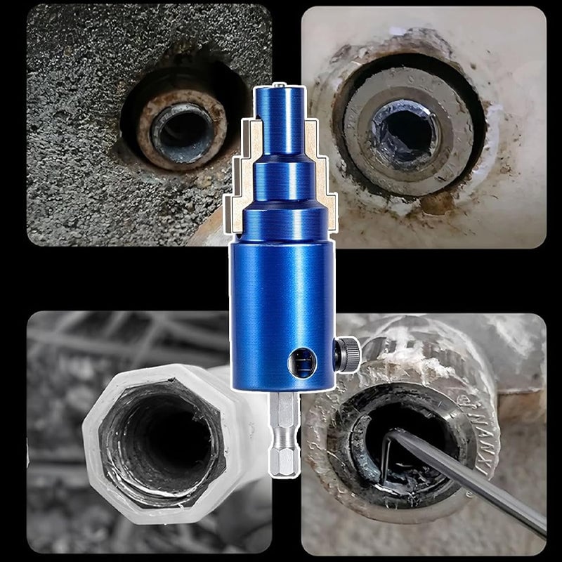 Universal Broken Tap Extractor for Faucet Angle Valves | High-Hardness Hex Shank Thread Remover (1/2", 3/4", 1")