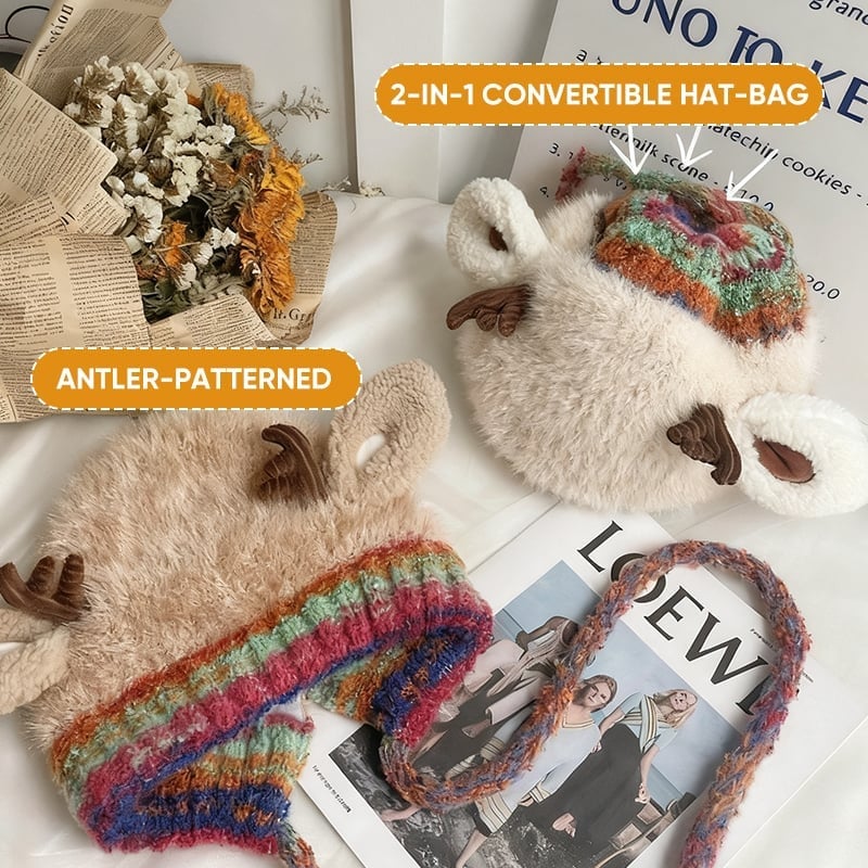 Cute Christmas Antler Beanie Hat