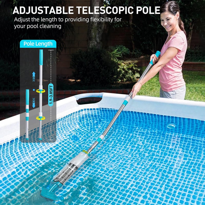 US Standard - 3in1Cordless Rechargeable Powerful Motor Swimming Pool Vacuum Cleaner