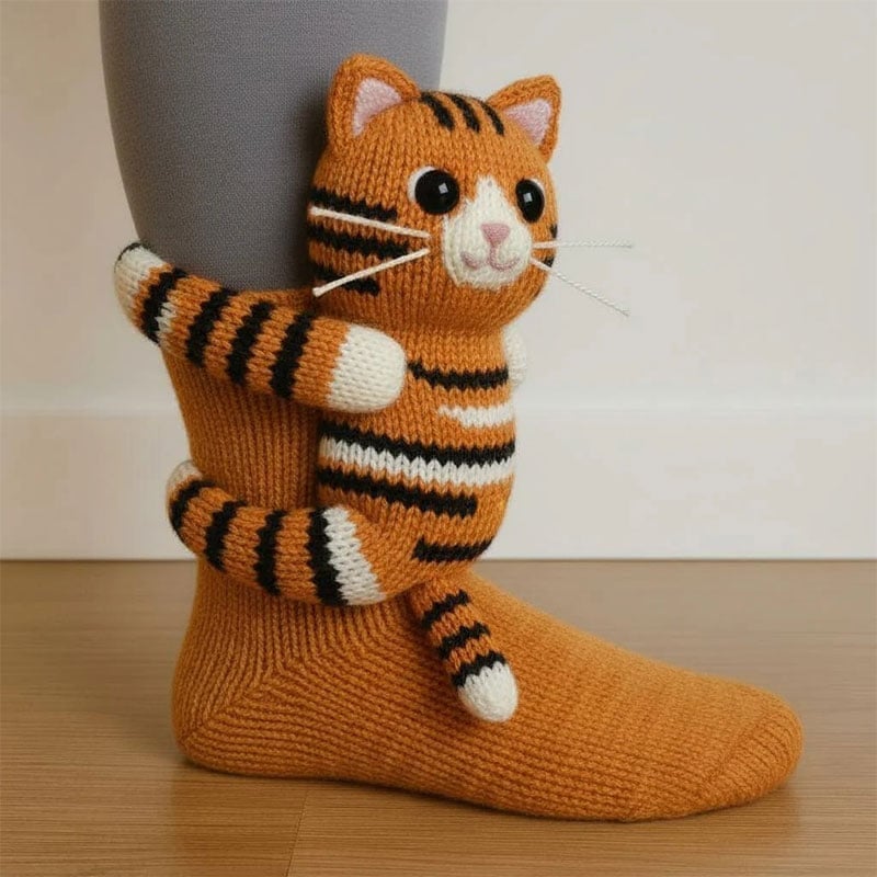 3D Knitted Animal Socks
