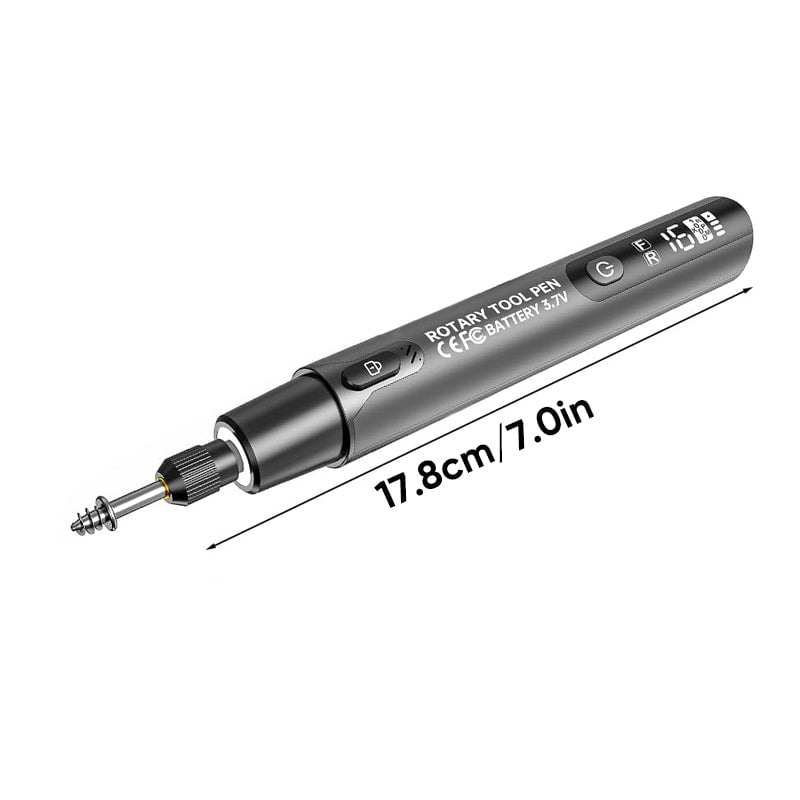 Mini Electric Rotary Tool Set with LED Light & Digital Display