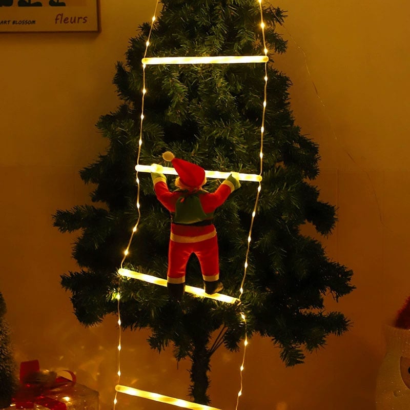 Santa Claus LED Ladder Light