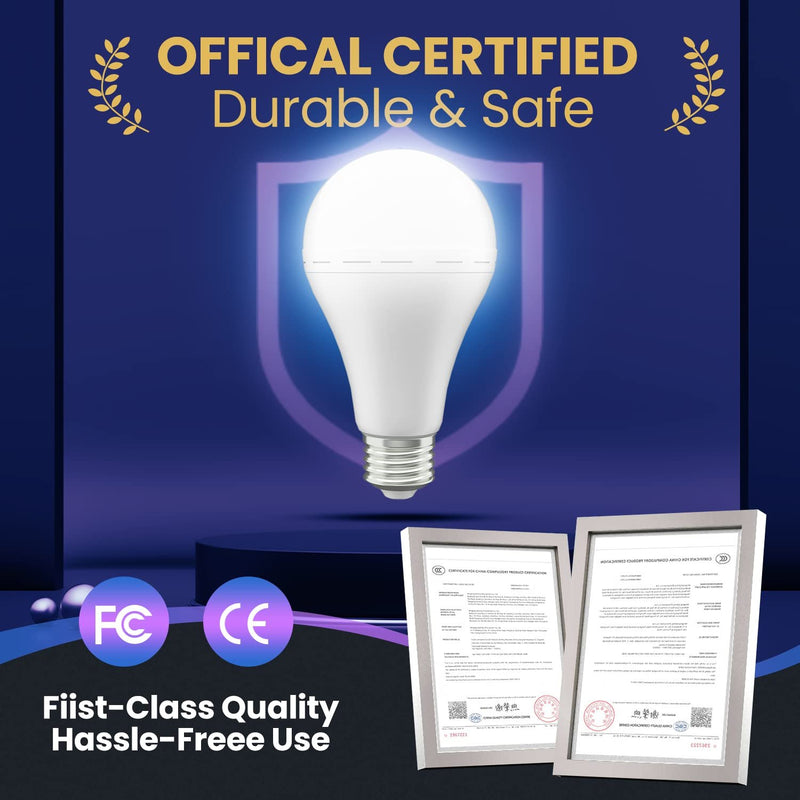 Emergency Rechargeable LED Light Bulbs 4pack