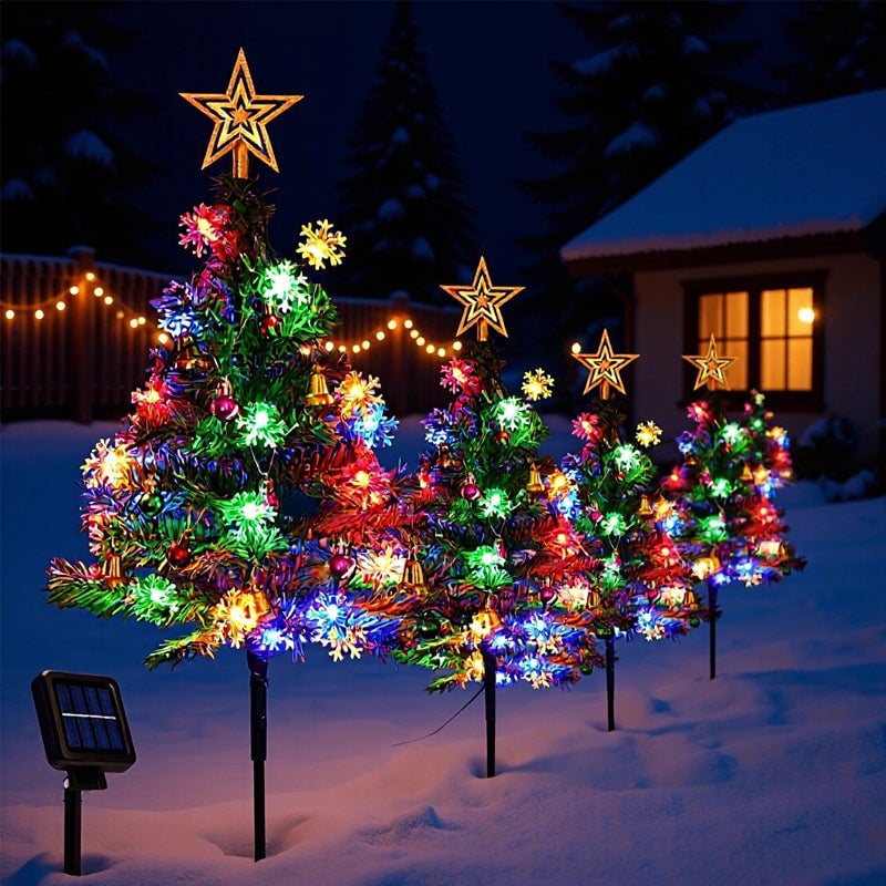 Solar Christmas Stake Lights – Outdoor Garden & Lawn Decoration Lights