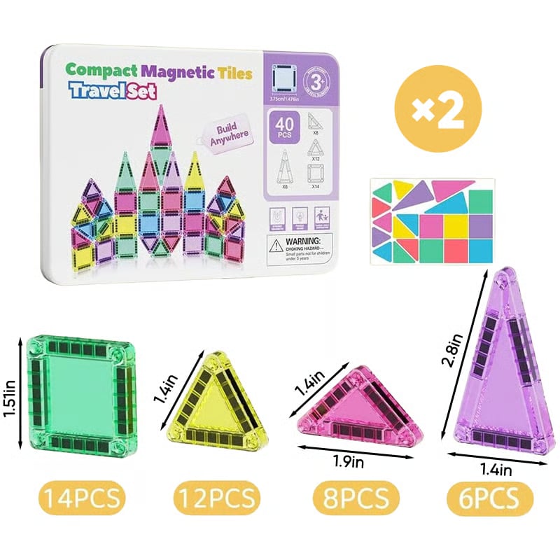 Magnetic Tiles Building Blocks Set - t