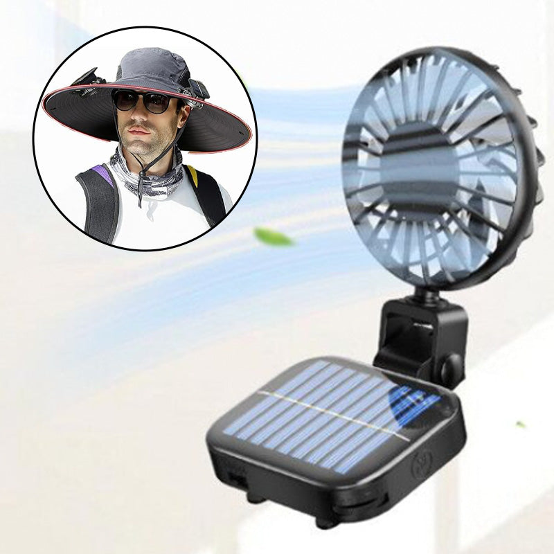 Dual Fan Sun Hat with Solar Charging