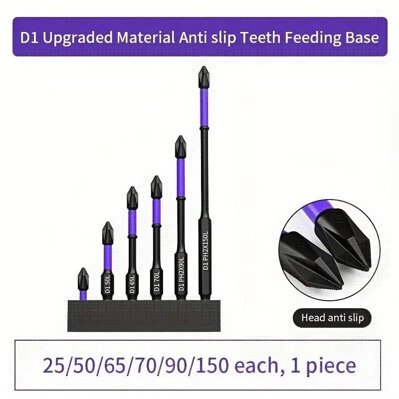 6 pieces Magnetic Shockproof Batch Bits