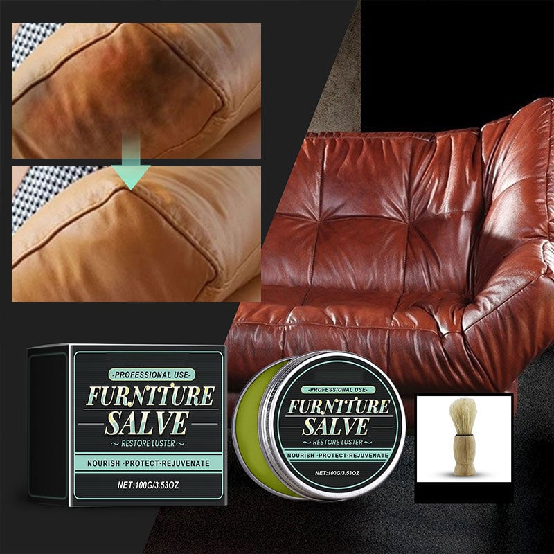 Furniture Salve for Leather - Polisher, Moisturizer, and Restorer for Couches and Furniture