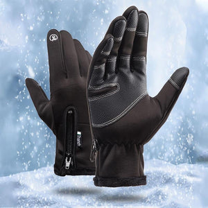 Unisex Winter Warm Waterproof Touch Screen Gloves - Gray (1 Pair) / M