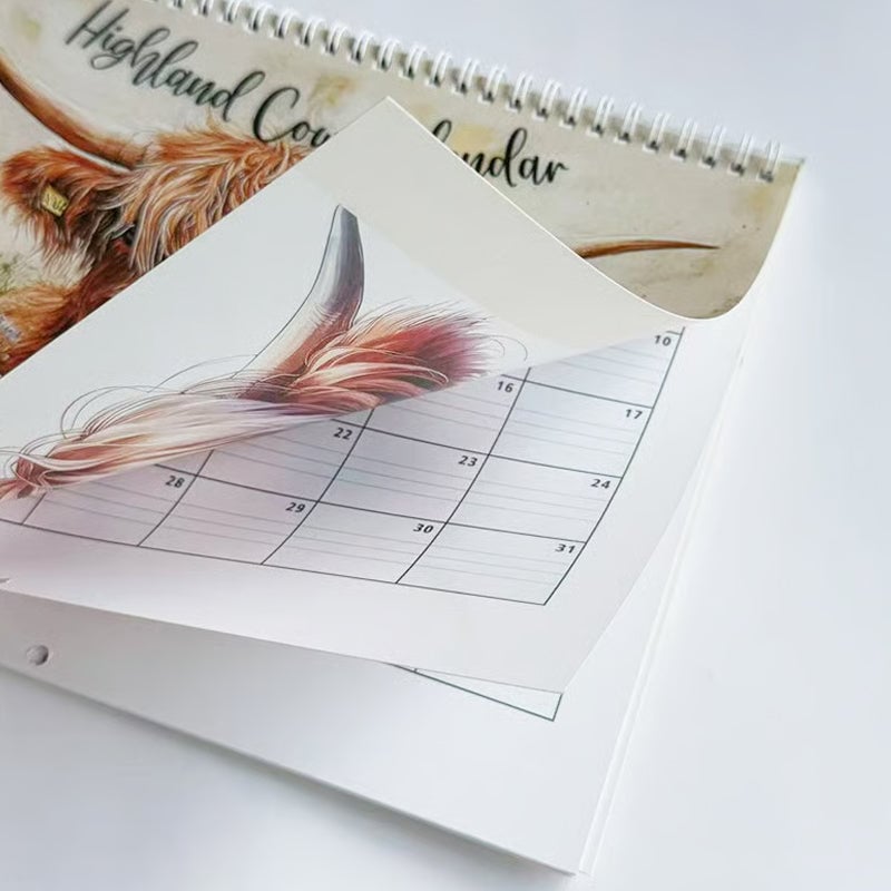 Highland Cow Calendar 2026