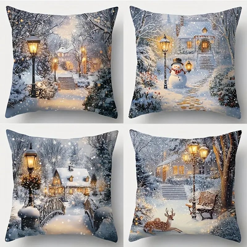 American Christmas Decorative Pillow Covers