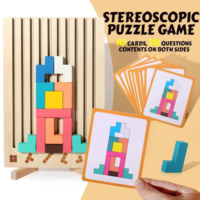 Wooden Stacking Puzzle Set