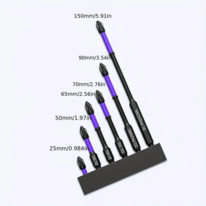 6 pieces Magnetic Shockproof Batch Bits