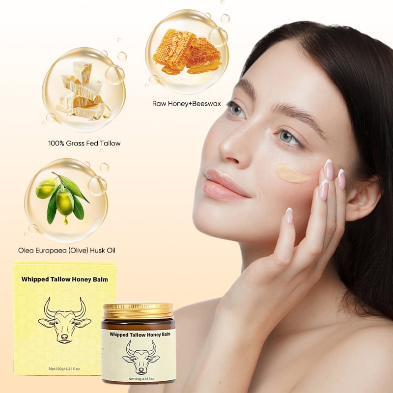 Whipped Grass-Fed Beef Tallow Honey Balm