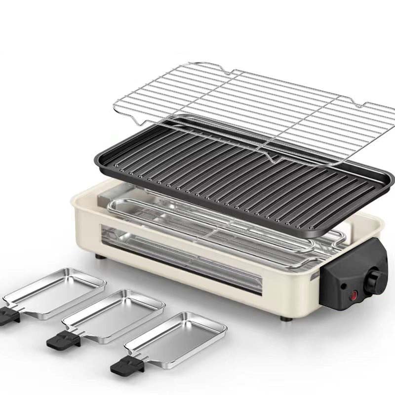 Indoor Smokeless Grill, Non-Stick Cooking Removable Plate