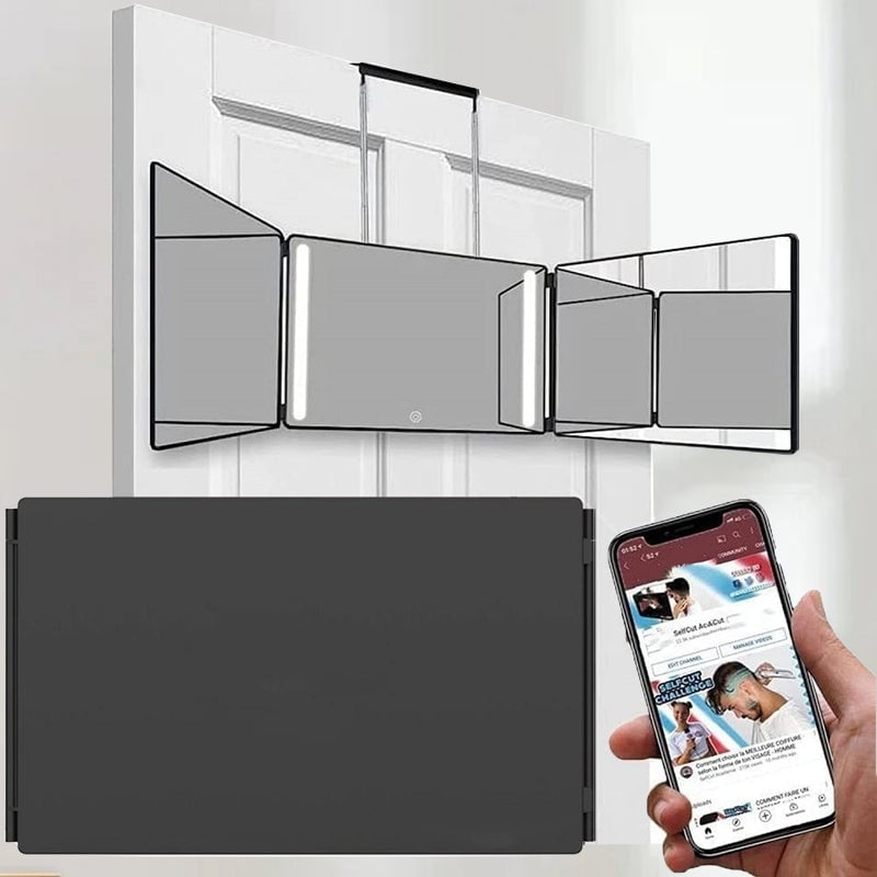 Expandable Tri-Fold Hanging Mirror