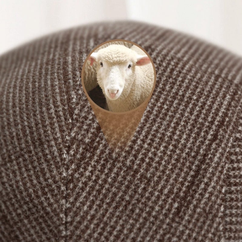 Women's Elegant Plaid Pattern Bow Decor Beret