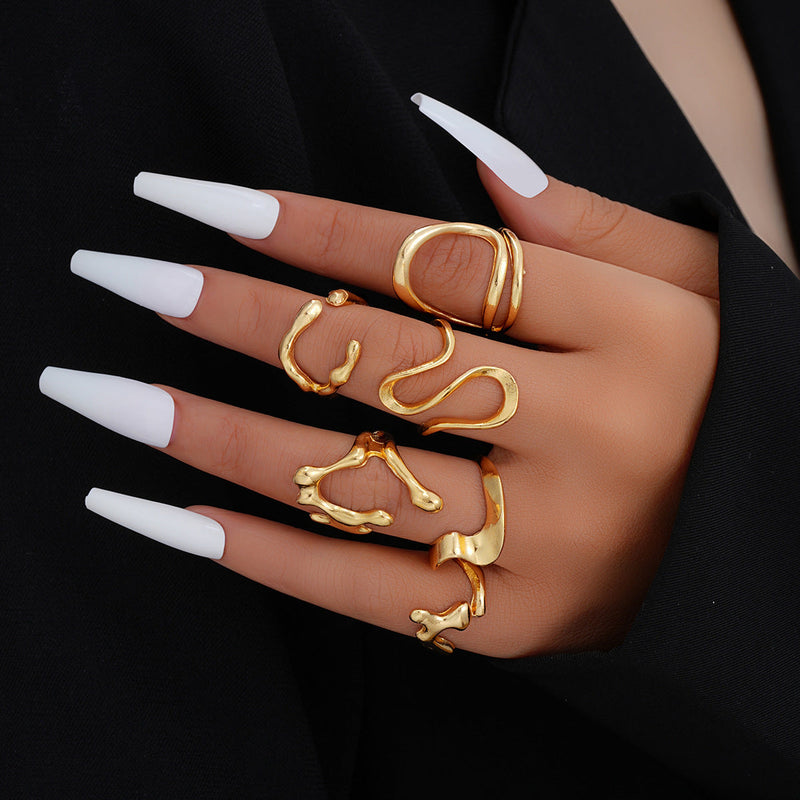 Geometric Adjustable Ring Set