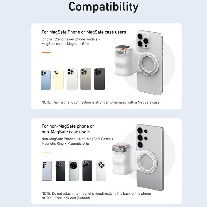 Magnetic Grip & Magnetic Selfie Light