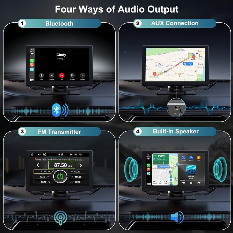 Wireless CarPlay display screen