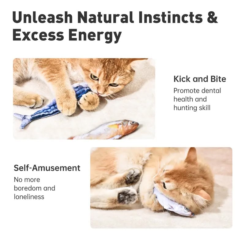 Bite-Sized Realistic Flopping Fish Cat Toys