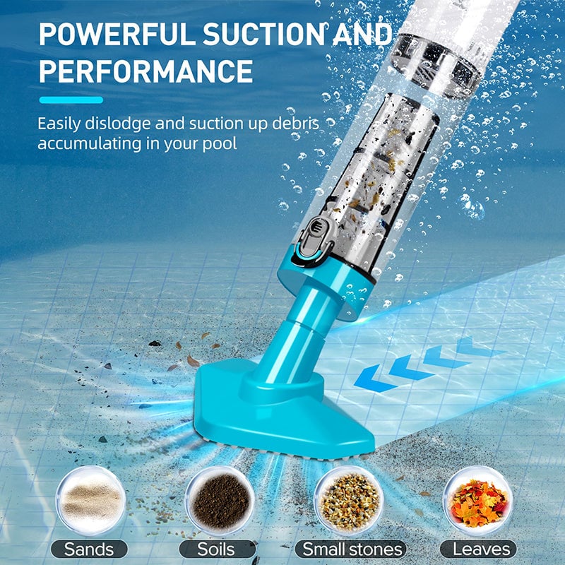 3-in-1 Cordless Rechargeable Powerful Motor Swimming Pool Vacuum Cleaner