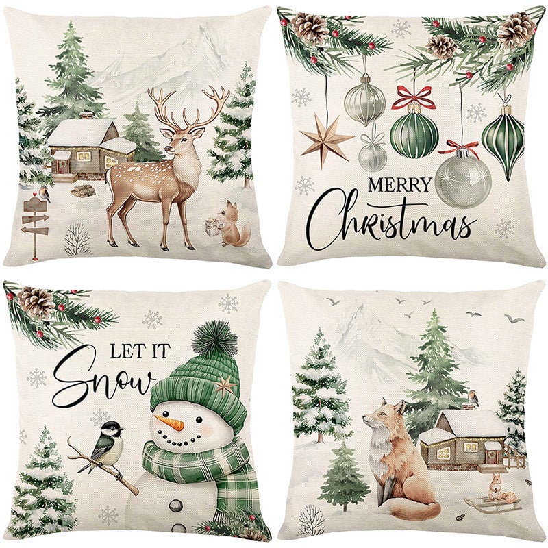 American Christmas Decorative Pillow Covers