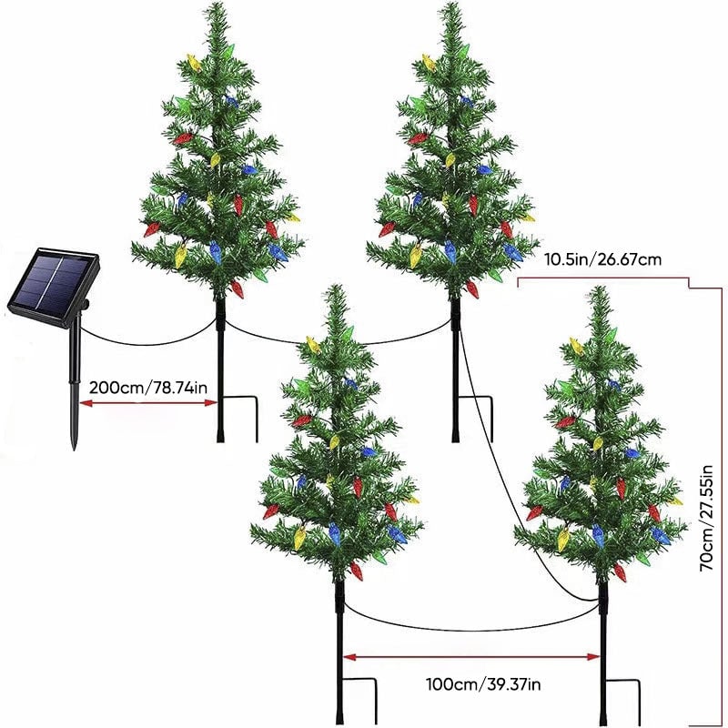Solar Christmas Stake Lights – Outdoor Garden & Lawn Decoration Lights