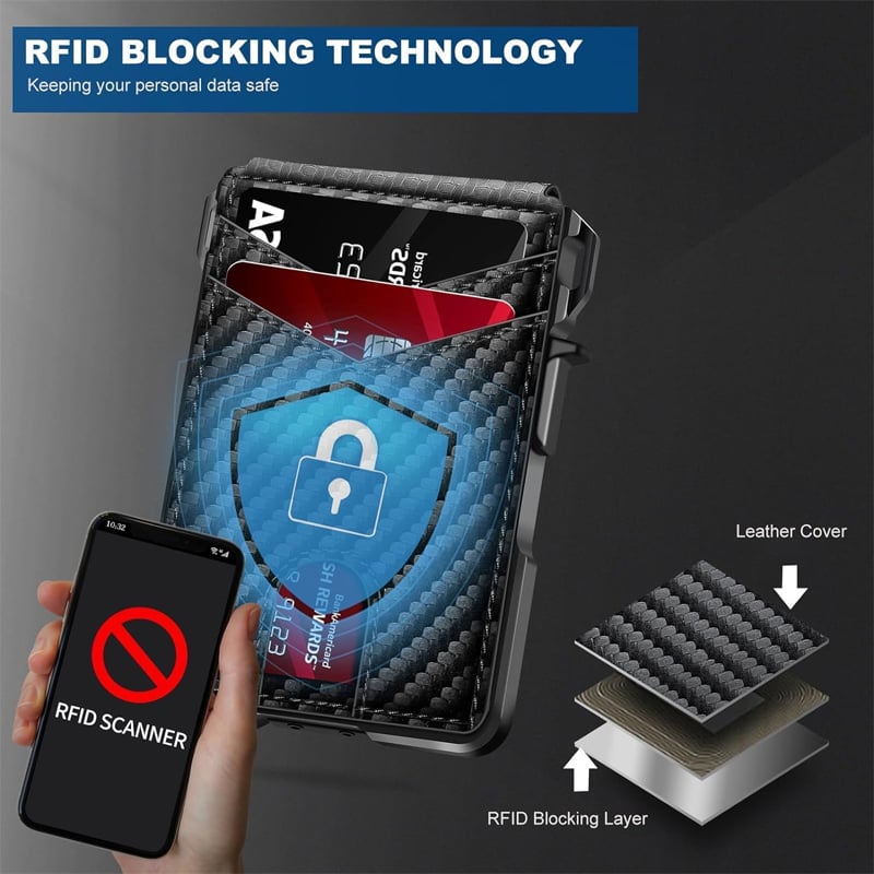 Anti-theft aluminum alloy card holder