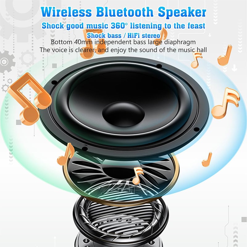 Cell Phone Stand with Wireless Bluetooth Speaker