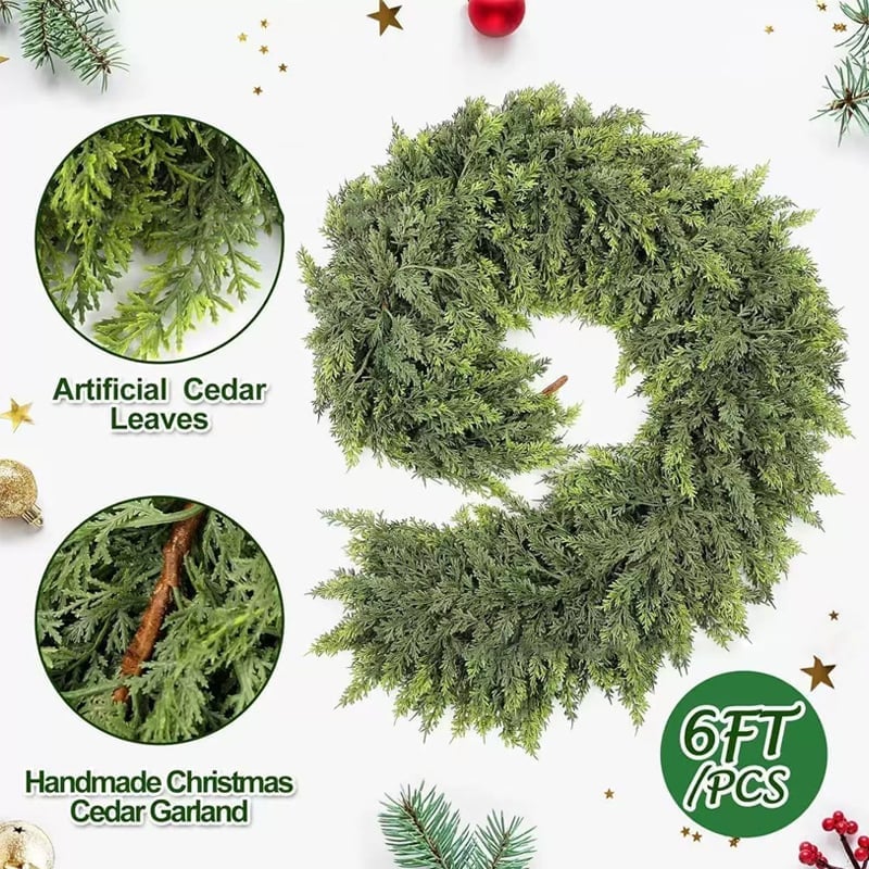 Sakerplus Artificial Plant Christmas Rattan