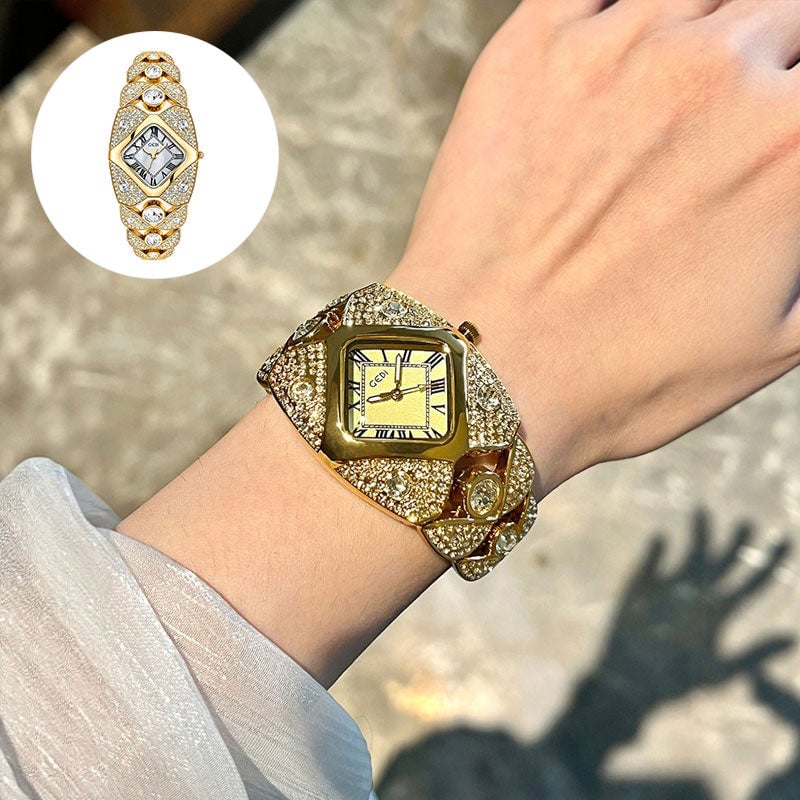 Luxury Full Diamond Bangle Bracelet Watch