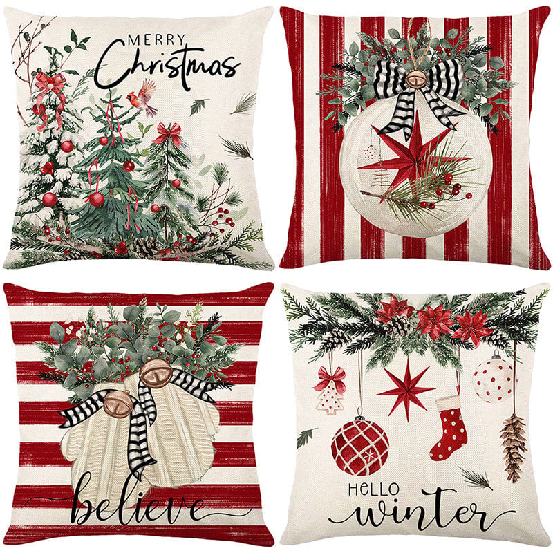 American Christmas Decorative Pillow Covers