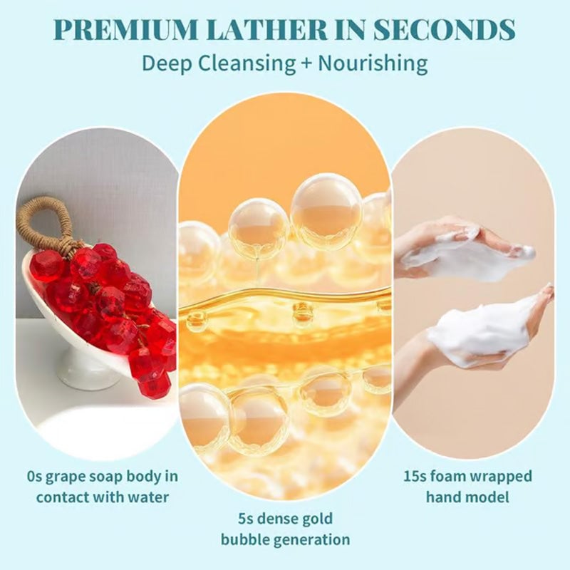 Handmade Crystal Grape Soap