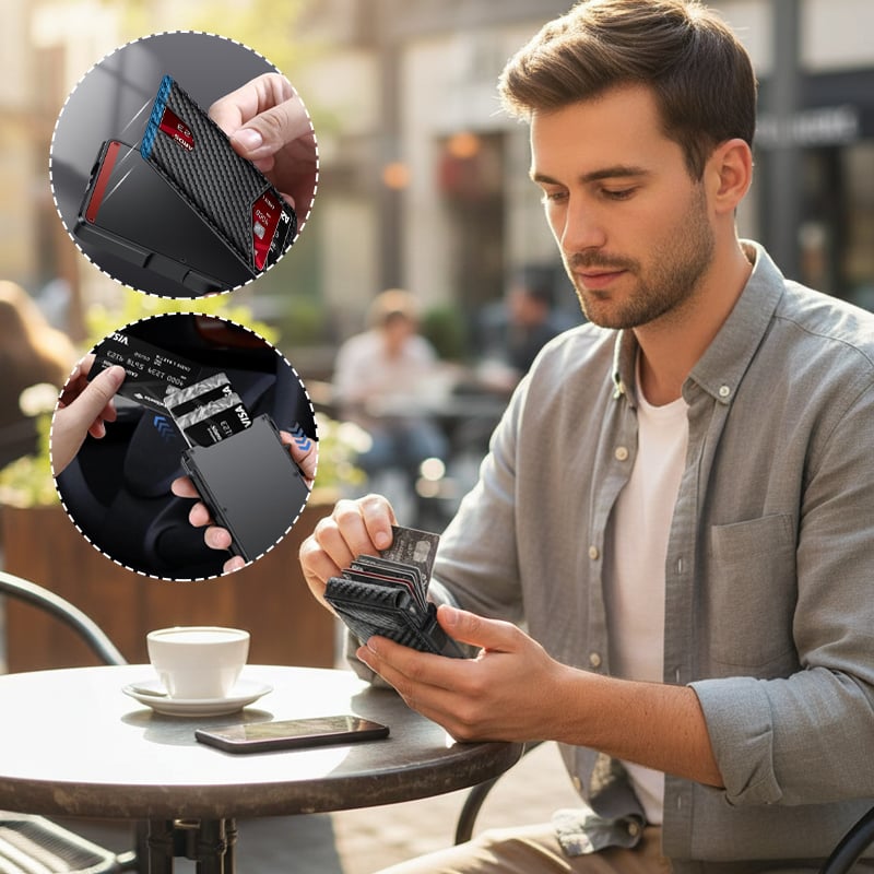 Anti-theft aluminum alloy card holder