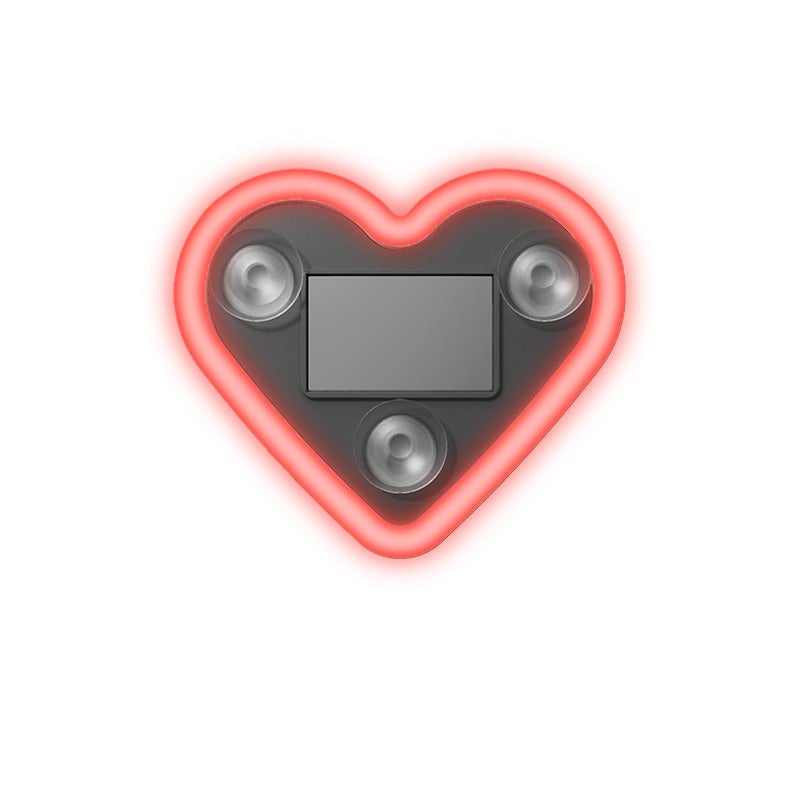 Solar-Powered Heart Neon Ambient Light for Car Rear Window