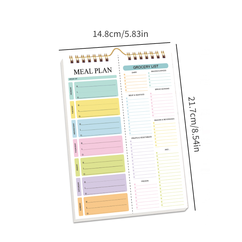 Weekly Meal Planning Notebook