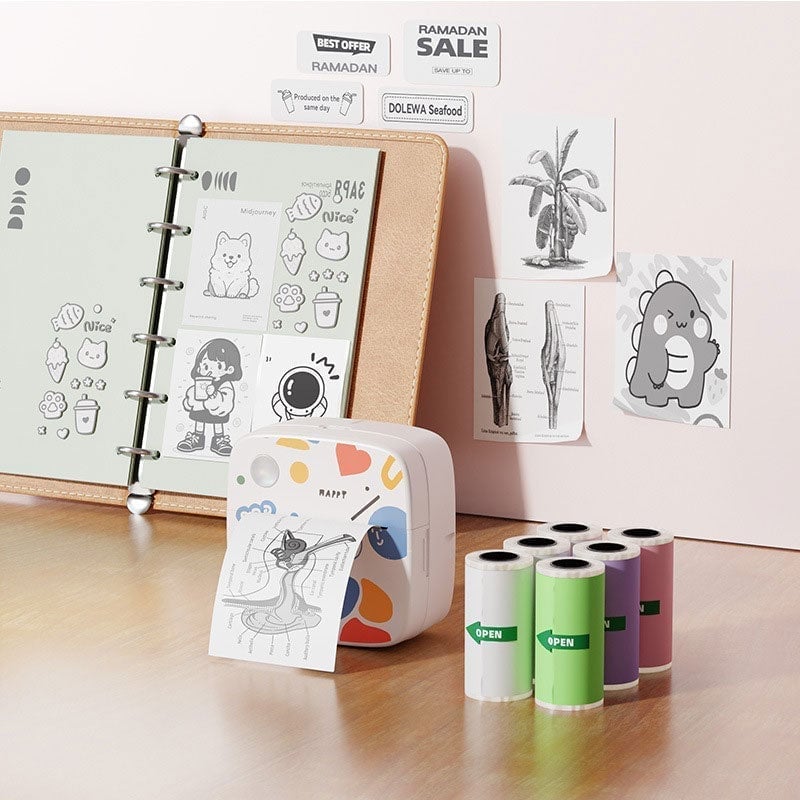 New Mini Wireless Bluetooth Label Printer