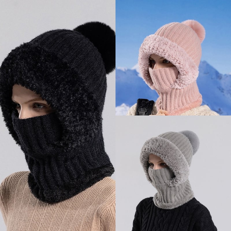Women's Knitted 3-in-1 Cold-Proof Hat