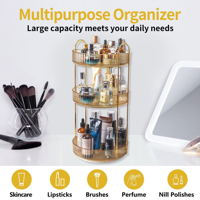 360° Rotating Makeup Organizer