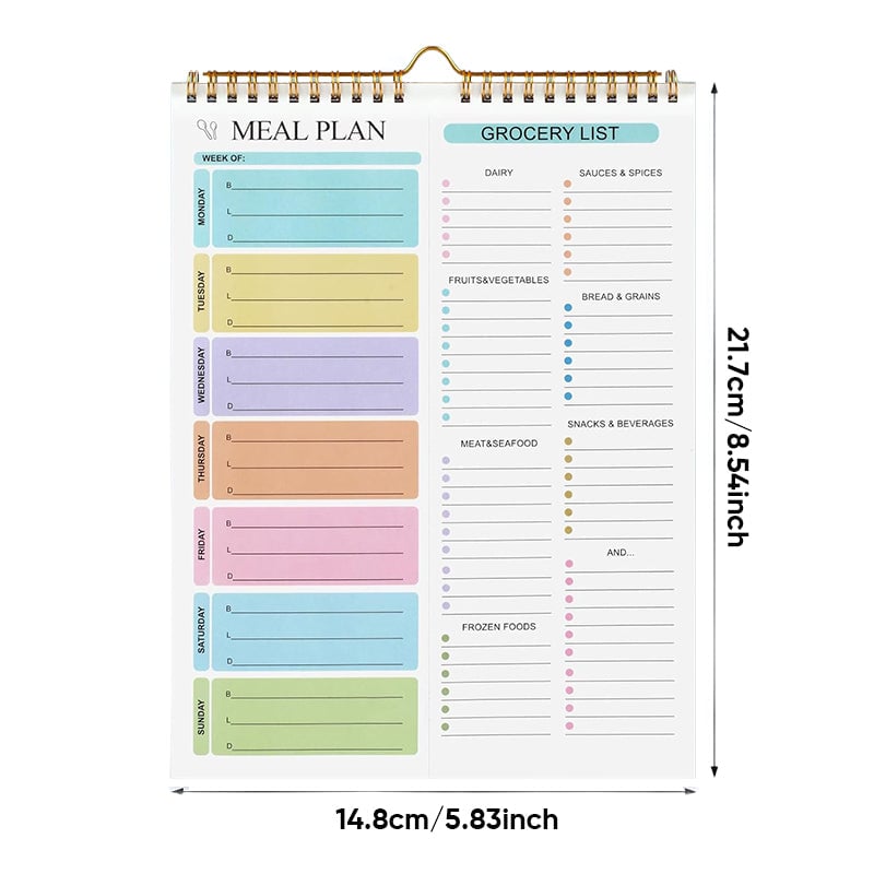 Weekly Meal Planner Notebook