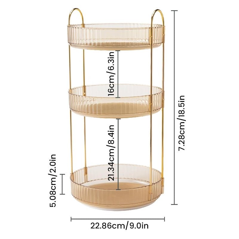 360° Rotating Makeup Organizer