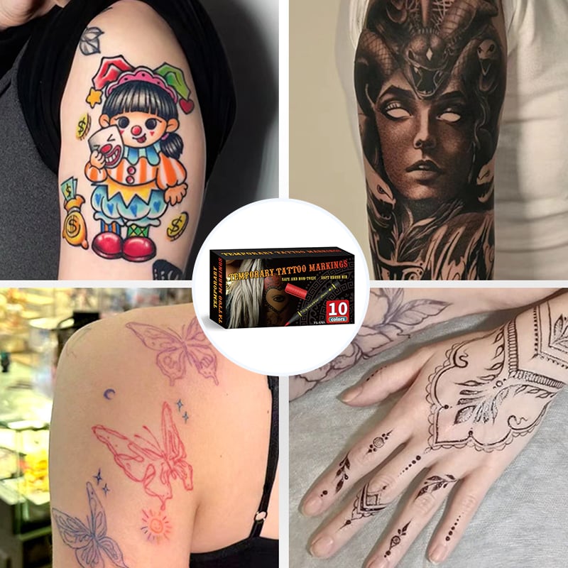 Temporary Tattoo Markers Set